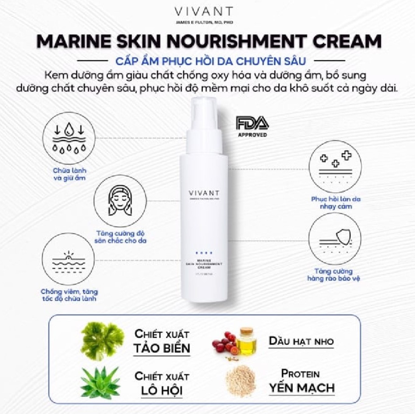 Kem dưỡng Vivant Marine Skin Nourishment Cream 