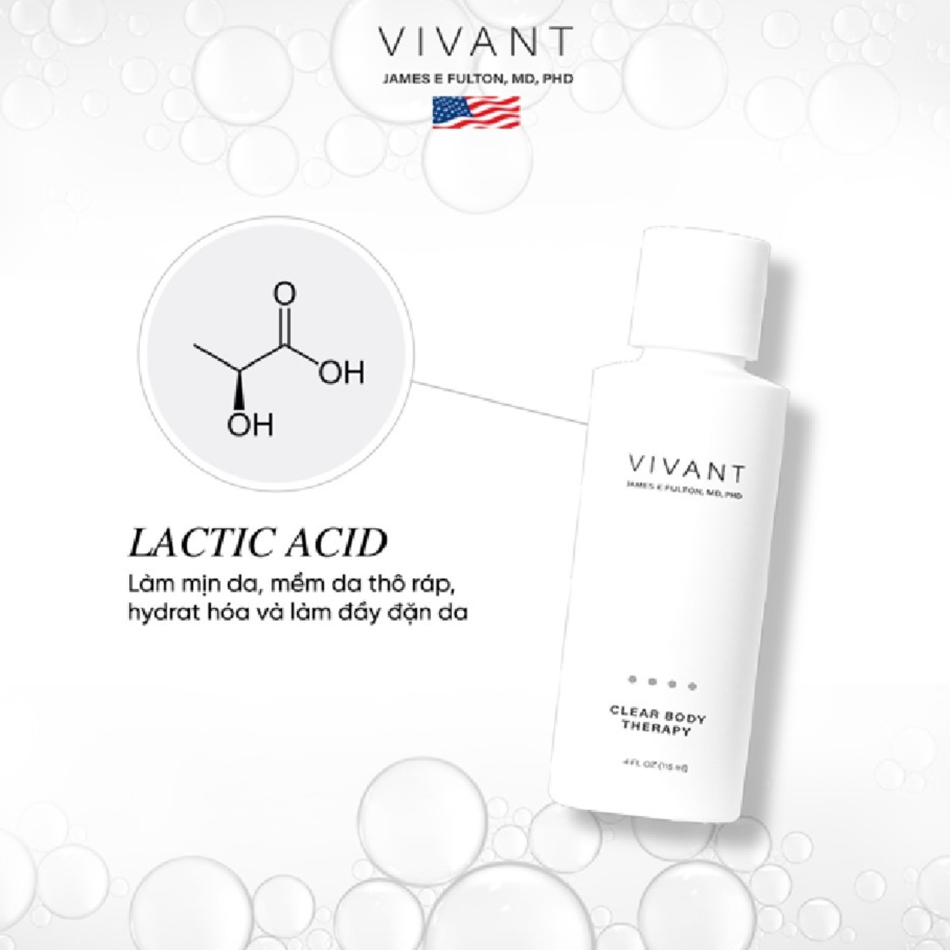 Điều trị mụn lưng ngực Vivant Clear Body Therapy Gel 
